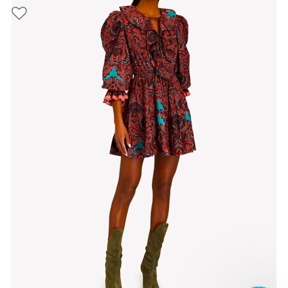 Ulla Johnson Caris Carmine Batik Mini Dress size 4 NWT - Picture 1 of 7